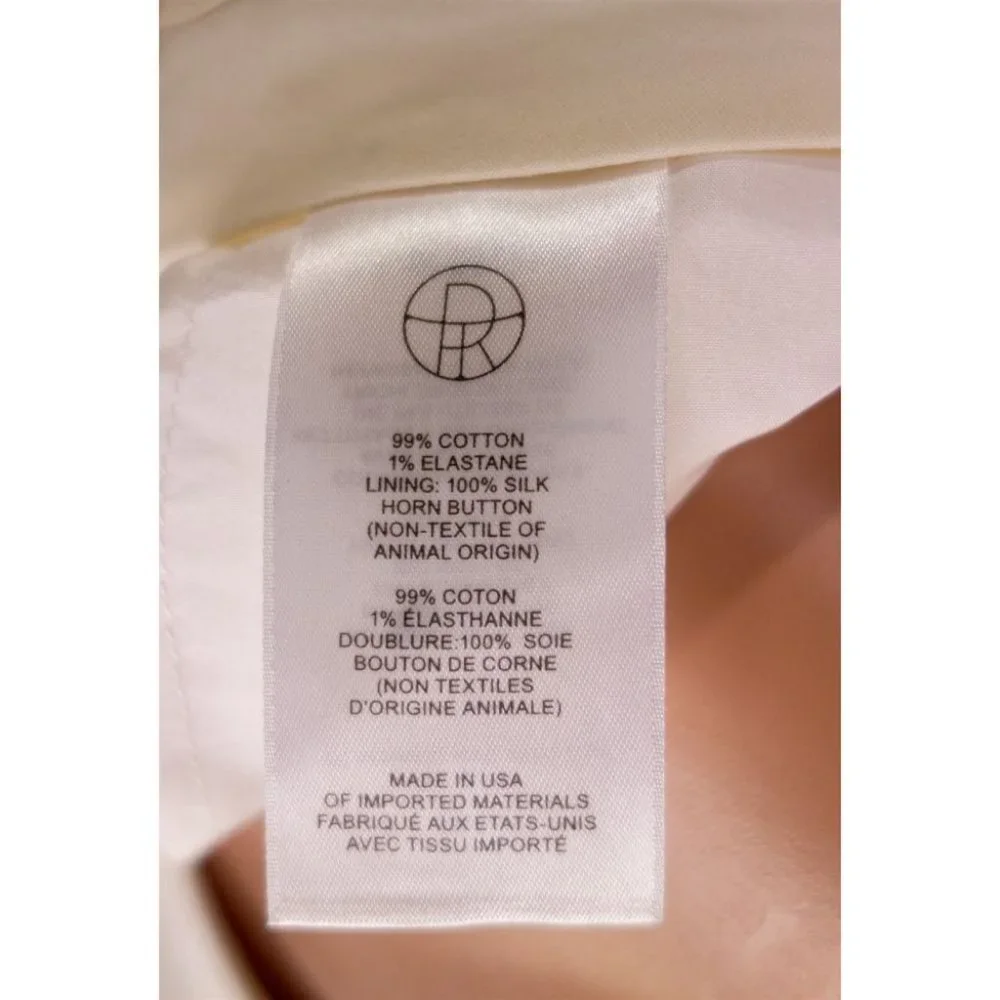 THE ROW New William Single-Pleat Straight-Leg Pants in Cream As-is - Picture 9 of 9